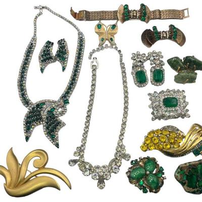 Collection Vintage Costume Jewelry, Sterling Silver, EISENBERG, TRIFARI
