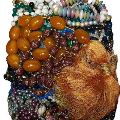 Large Collection Unsorted Beaded Jewelry
