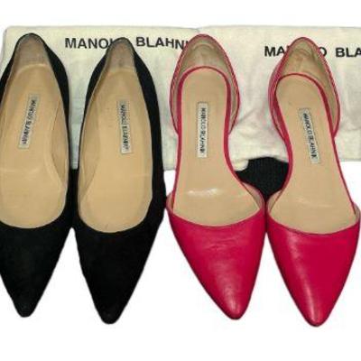 Collection MANOLO BLAHNIK Women's Suede and Leather Loafers
