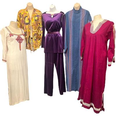 Collection 1970s Boho Chic Dresses, Tunics
