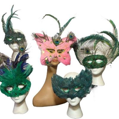 Collection Mardi Gras Feather Masks
