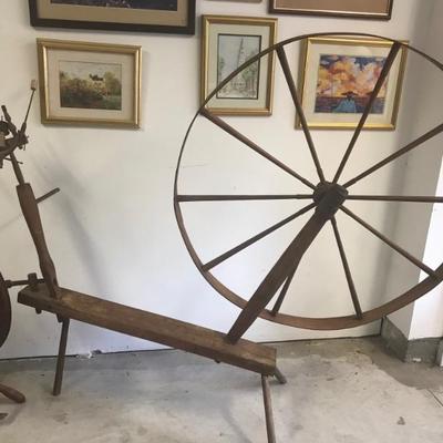 antique spinning wheel $75