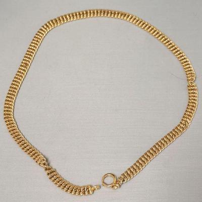 1216	GOLD CHAIN LINK NECKLACE, TESTS BETWEEN 14 & 18K, 14.72 DWT
