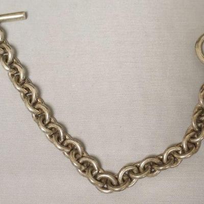 1241	MICHEL PLUMAIL STERLING SILVER CHAIN BRACELET, APPROXIMATELY 7 3/4 IN L, 1.58 TOZ
