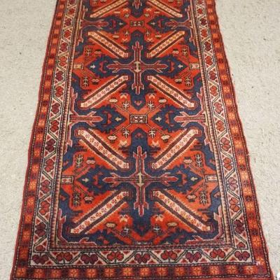 1143	ANTIQUE PERSIAN THROW RUG, APPROXIMATELY 3 FT X 6 FT
