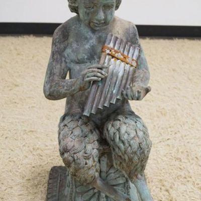 1172	BRONZE GARDEN STATUE OF PAN, INSTRUMENT IS LOOSE, APPROXIMATELY 31 IN HIGH
