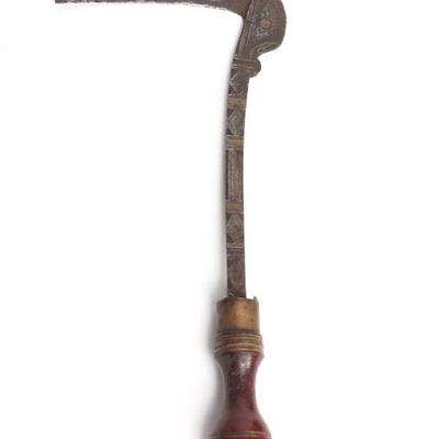 Forged Iron Afghan Lohar Sickle, 19th C.