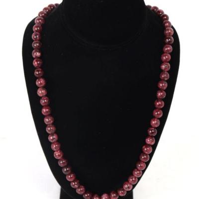 Gorgeous String of Natural Polished Rubies