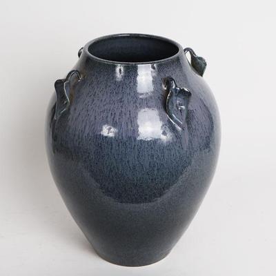 Chinese Eggshell Navy Blue Vase