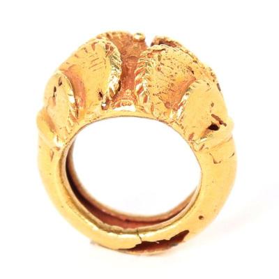 Asante Gold Chief's Ring, 14-18k 11grams