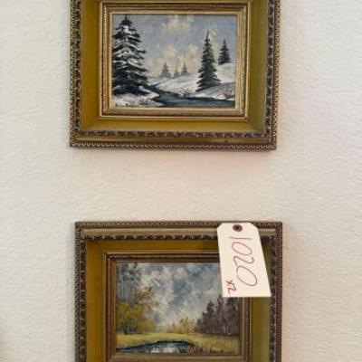 #1020 â€¢ 2 Framed Oil Paintings by Helen K. Meyers
