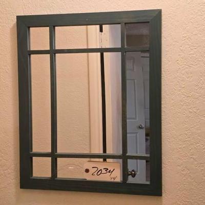 #2034 â€¢ Mirror Two Canvas Art and Wall Mount Candle Holder
