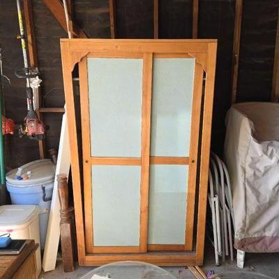 #9002 â€¢ Wooden Closet with Ironing Board
