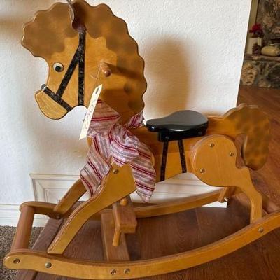 #1062 â€¢ Wooden Rocking Horse
