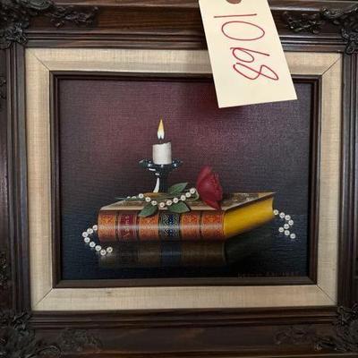 #1068 â€¢ Framed Painting by George Lak 1980
