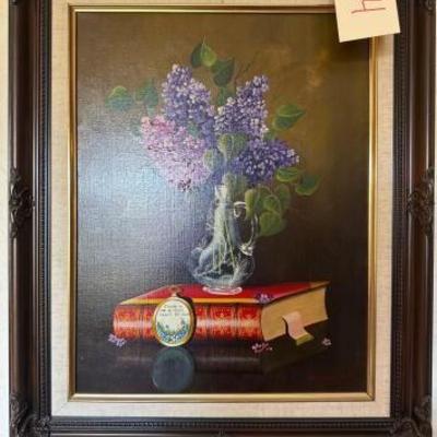 #1054 â€¢ Framed Painting by George Lak 1978
