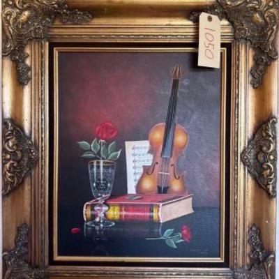 #1050 â€¢ Framed Painting by George Lak 1980
