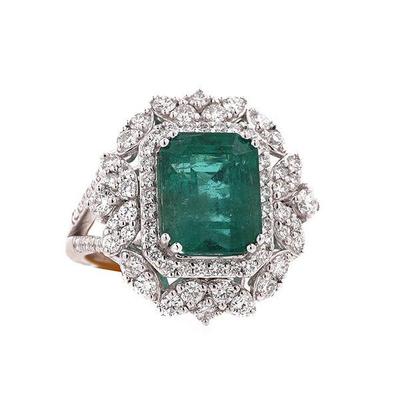 Emerald Ring GIA Minor Oil