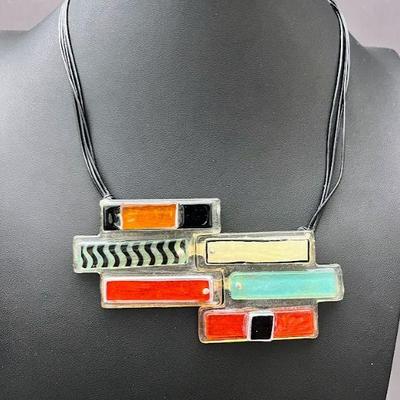 art glass necklace