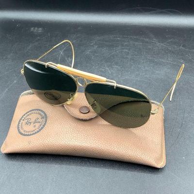 Vintage Ray Ban Shooter Sunglasses with case