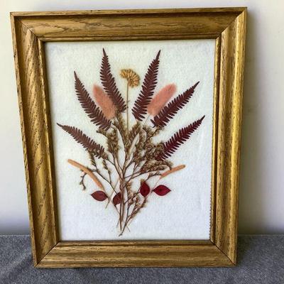 Dried flower framed picture