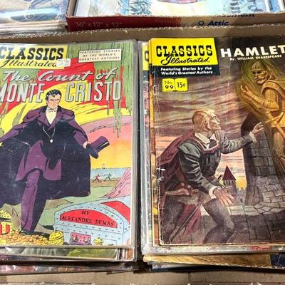 Classics Illustrated flats full of comics