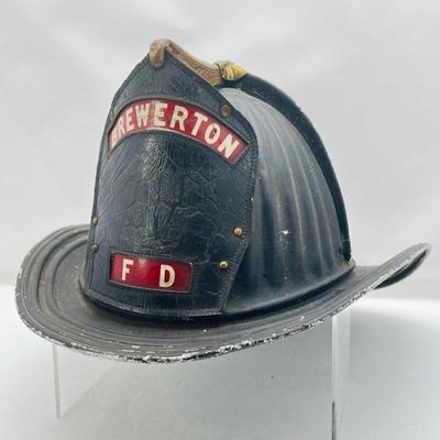 Authentic Vintage Firefighter Service Helmet - Brewerton, NY FD, Aluminum Cairns & Brother Inc
