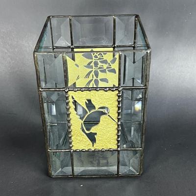 Hand-crafted Beveled Glass Candle Holder