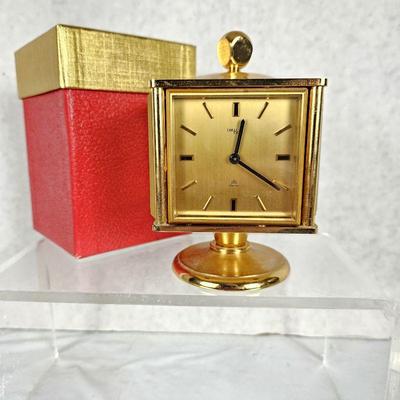  https://denveronlineauctions.com/auction/httpsdenveronlineauctionscom
Arthur Imhof Swiss Mid Century Gilt Desk Clock and Weather...