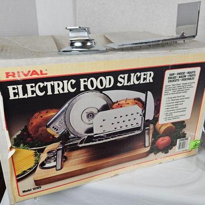 Rival Electric Meat/Food Slicer Model 1030V - Never used, in opened Box 