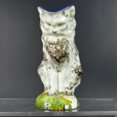 Minton Majolica Victorian Rare Figural Cat Porcelain Pitcher- Circa 1800s 