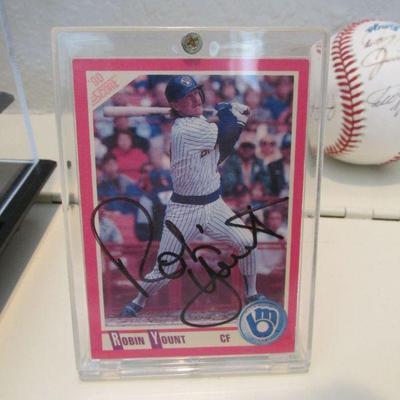 Robin Yount signed card