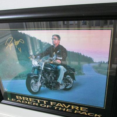 Brett Favre signed poster