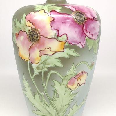 Nippon Art Nouveau Floral Porcelain Vase