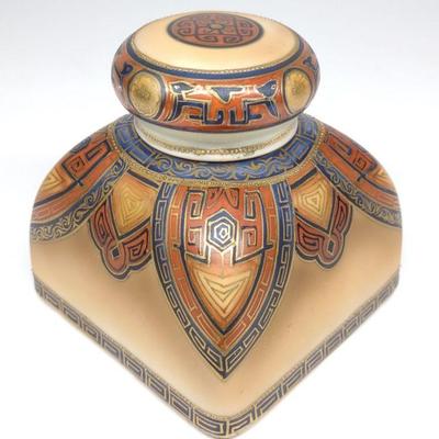 Nippon Egyptian Decorated Inkwell