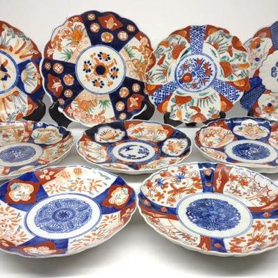 9 Japan Imari Decorated Plates