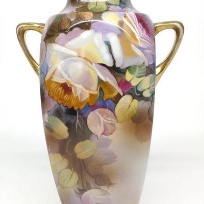 Nippon Flower Bouquet Porcelain Vase