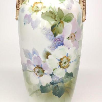 Nippon Floral & Enamel Porcelain Vase