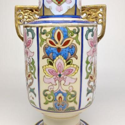 Nippon Faux Cloisonne Decorated Vase