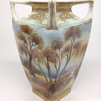 Imperial Nippon Valley Landscape Painted Vase