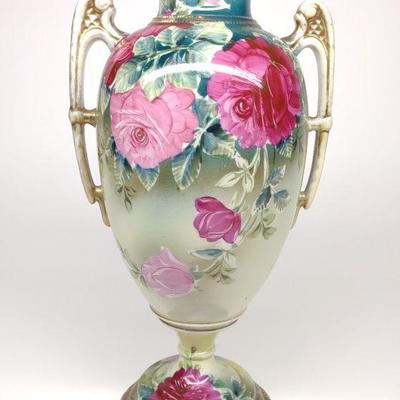 Royal Kinran Nippon Floral Rose Bolted Urn Vase