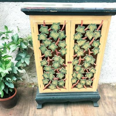 Small Rustic Painted Cabinet $36.00 