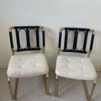 Two Vintage Chromcraft Mid-Century Modern Chairs