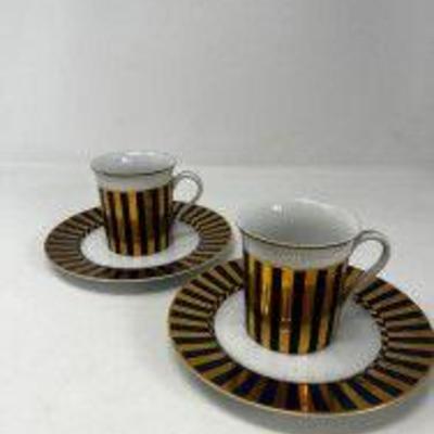 Set of 2 King Tut Mugs and Plates