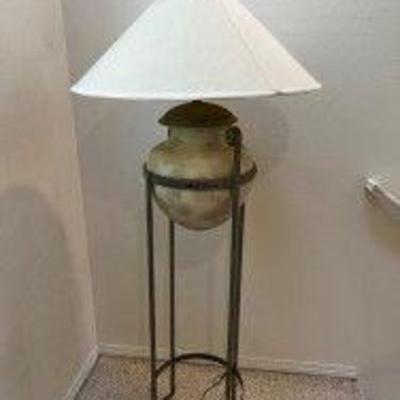 Post Modern Steel and Plaster Floor Lamp