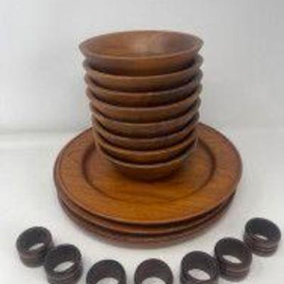 Wooden Plates, Bowls and Napkin Rings