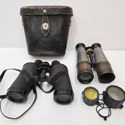 #1738 â€¢ (2) Vintage and Antique Binoculars
