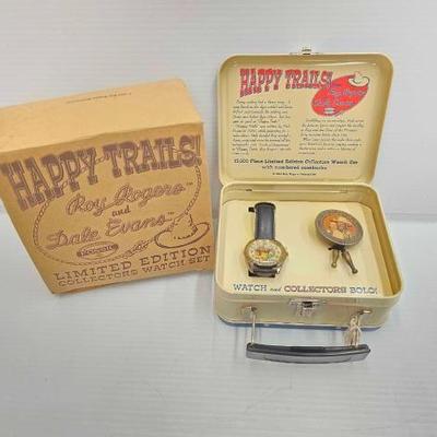 #1740 â€¢ Happy Trails Rogers & Dale Evans Limited Edition Watch & Bolotie Set
