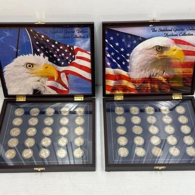 #2306 â€¢ (2) The Statehood Quarter Dollar Heirloom Collections 1 & 2

