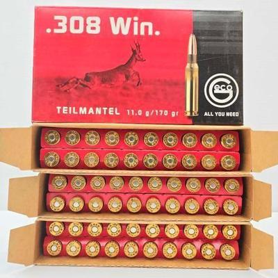 #1402 â€¢ 80 Rounds of Geco .308win Ammo
